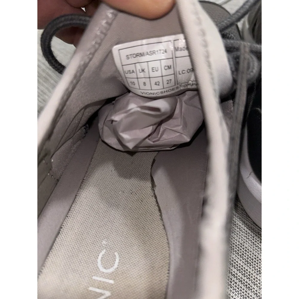 Vionic Sky Storm Womens Size 10 Gray Navy Blue Comfort Walking Shoes ASR1724